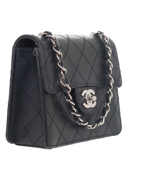 black caviar chanel bag classic|CHANEL Caviar Quilted Mini Rectangular Flap Black.